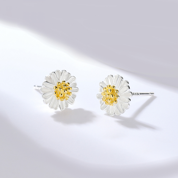 Ohrstecker Gänseblümchen - 925 Sterling Silber